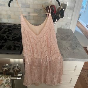 Parker Blush Pink Sequin Dress Size Small